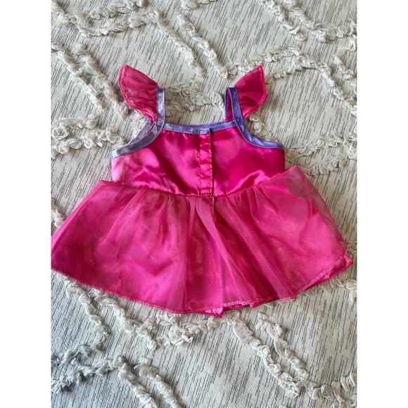 Build A Bear Workshop BABW Hot Pink Satin Star Dress - Picture 2 of 3